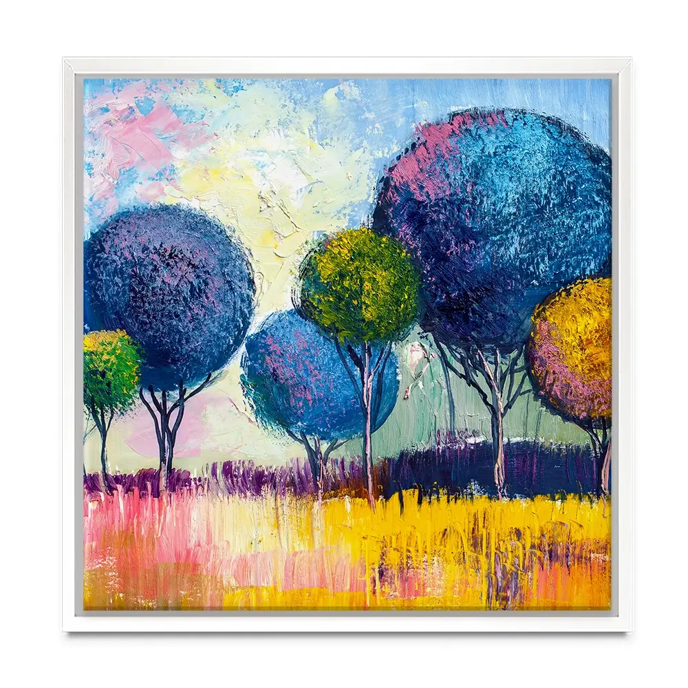 Colourful Trees Square Canvas Print Colourful Trees Square Canvas Print wall art product S-Belov / Shutterstock