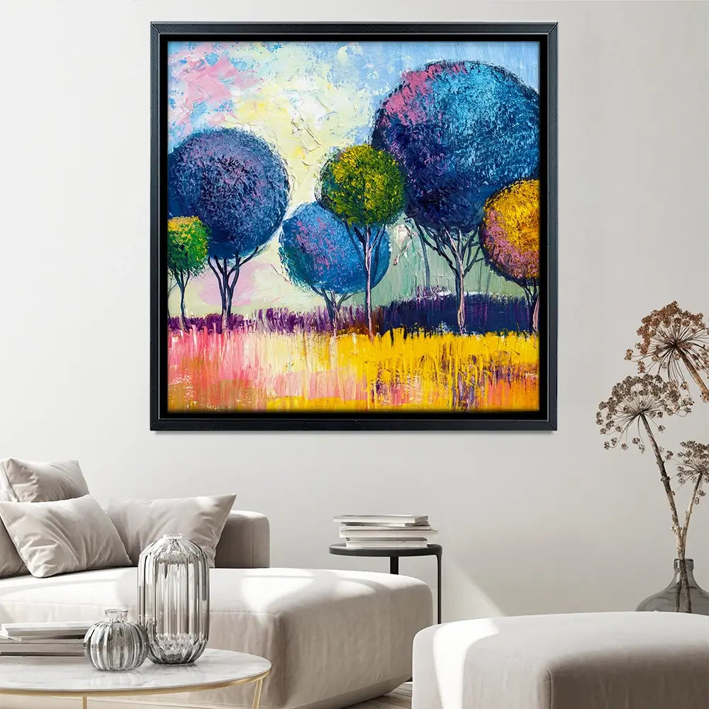 Colourful Trees Square Canvas Print Colourful Trees Square Canvas Print wall art product S-Belov / Shutterstock