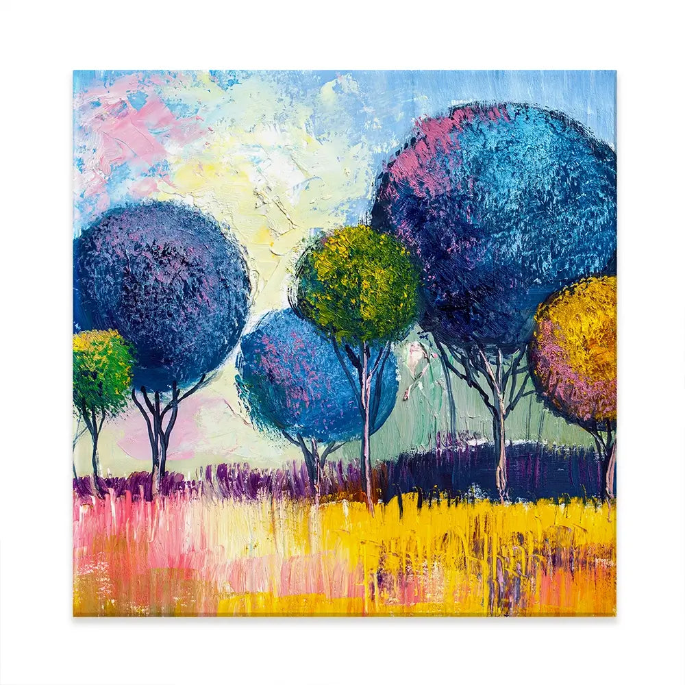Colourful Trees Square Canvas Print Colourful Trees Square Canvas Print wall art product S-Belov / Shutterstock