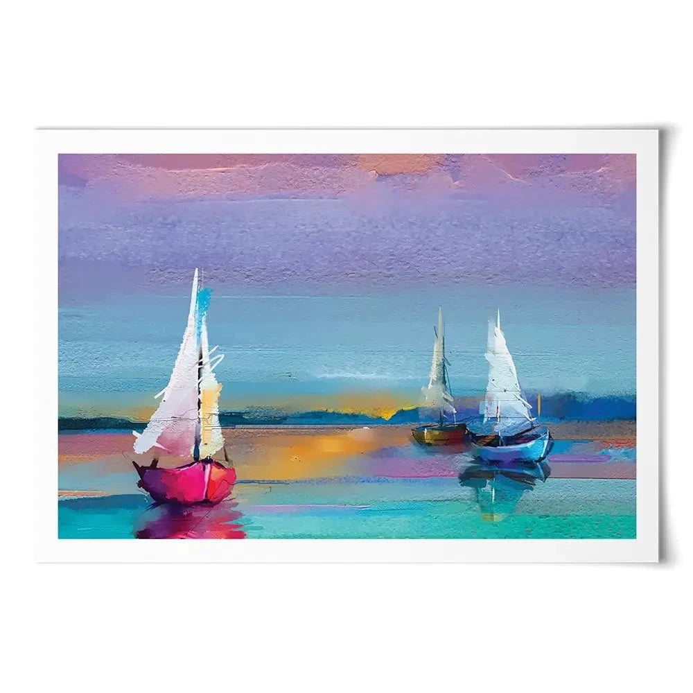 Colourful Trio Of Boats Art Print Colourful Trio Of Boats Art Print | Colourful Trio of Boats Artwork wall art product pluie_r / Shutterstock