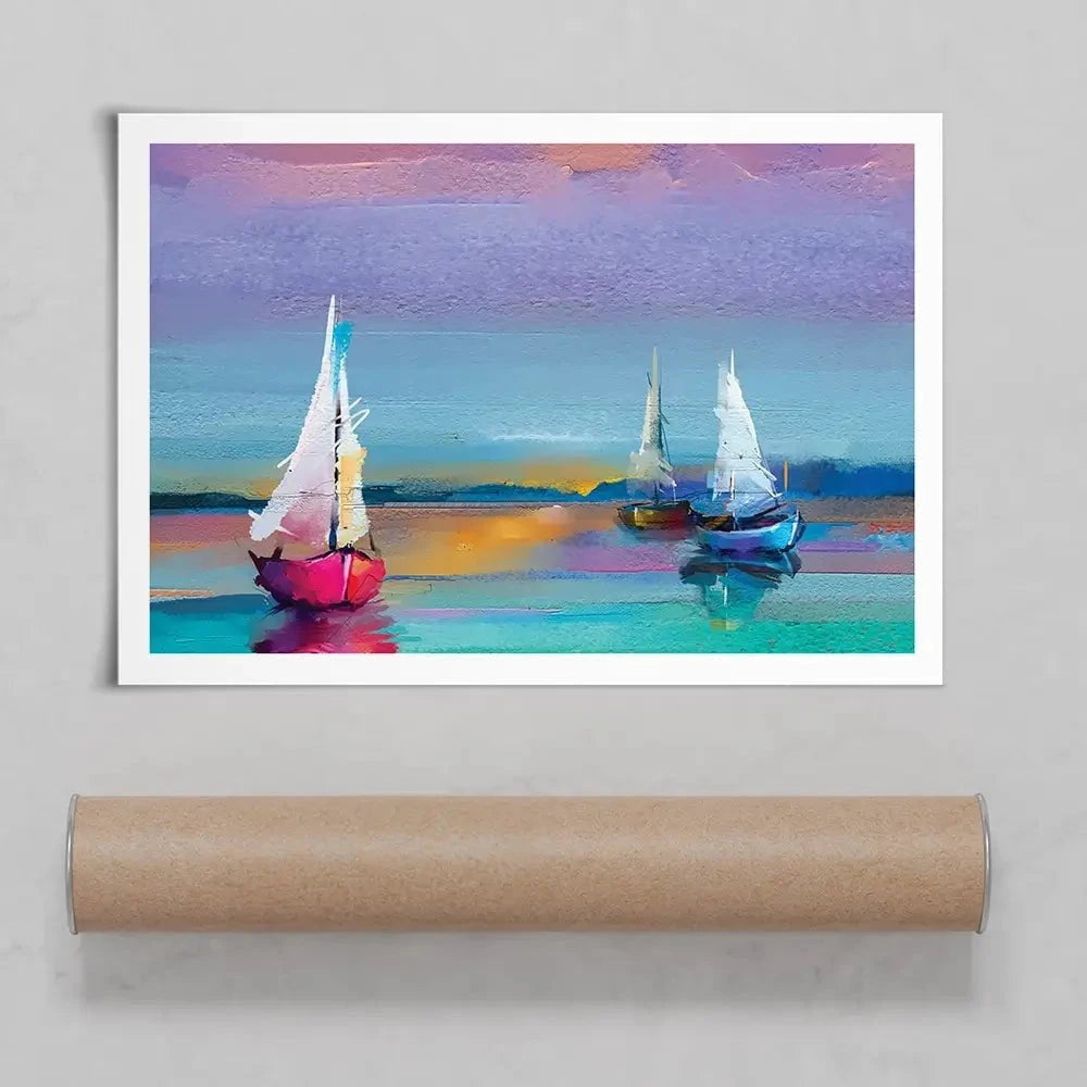 Colourful Trio Of Boats Art Print Colourful Trio Of Boats Art Print | Colourful Trio of Boats Artwork wall art product pluie_r / Shutterstock