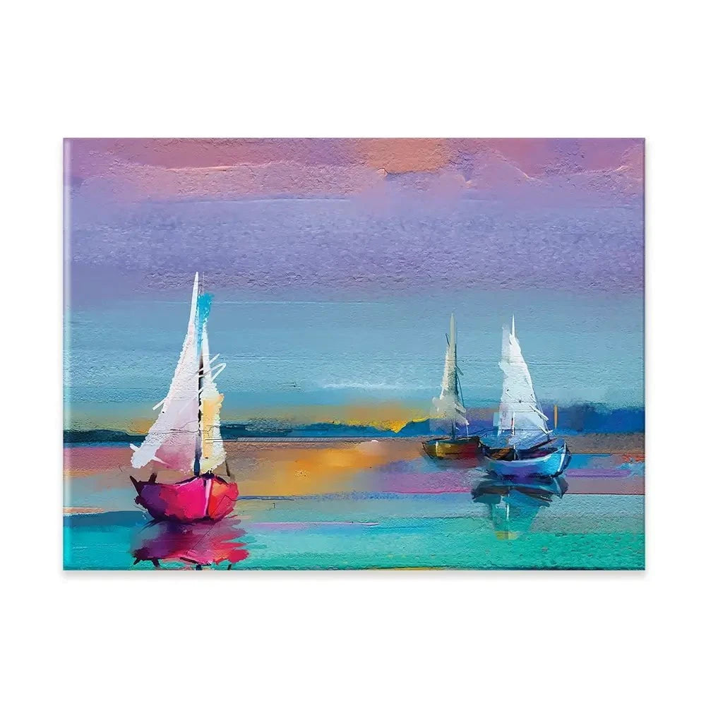 Colourful Trio Of Boats Canvas Print Colourful Trio Of Boats Canvas Print | Colourful Trio Artwork wall art product pluie_r / Shutterstock