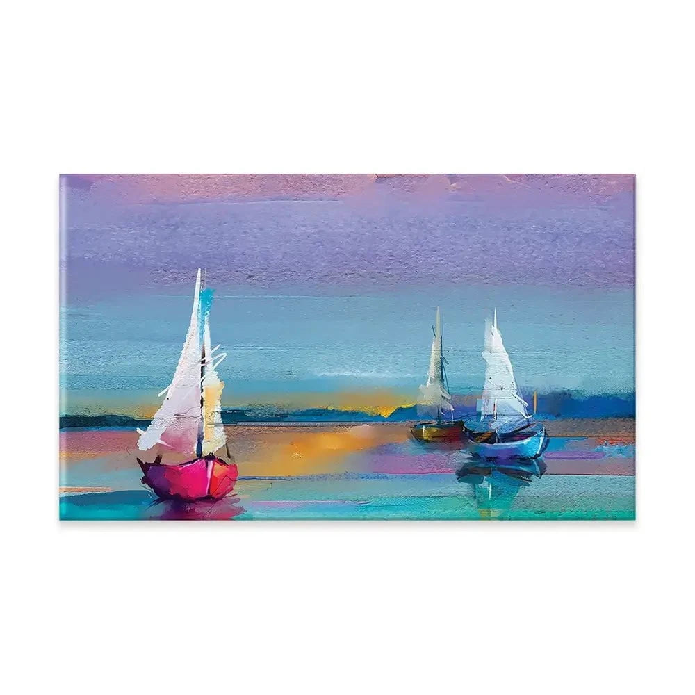 Colourful Trio Of Boats Canvas Print Colourful Trio Of Boats Canvas Print | Colourful Trio Artwork wall art product pluie_r / Shutterstock