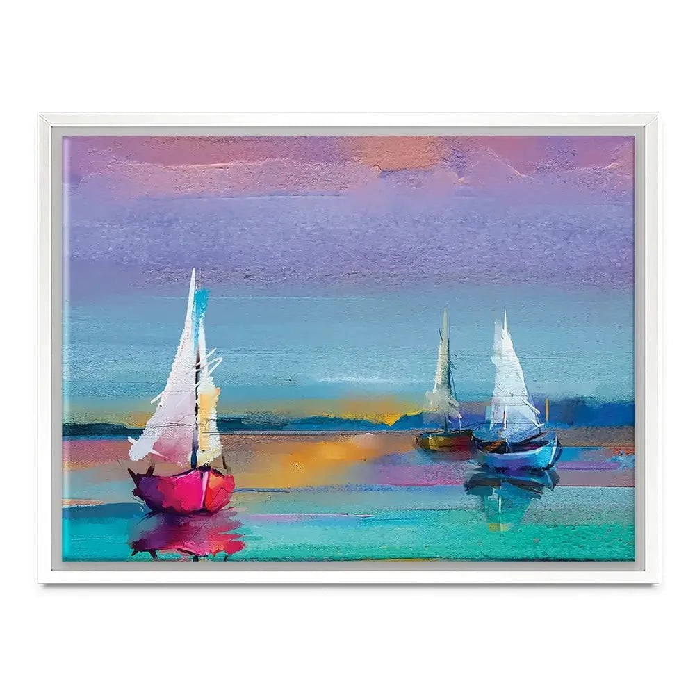 Colourful Trio Of Boats Canvas Print Colourful Trio Of Boats Canvas Print | Colourful Trio Artwork wall art product pluie_r / Shutterstock