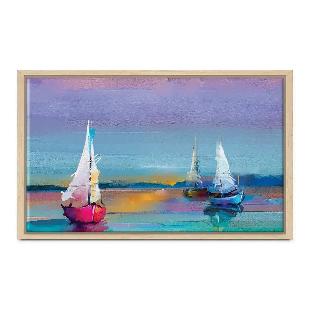 Colourful Trio Of Boats Canvas Print Colourful Trio Of Boats Canvas Print | Colourful Trio Artwork wall art product pluie_r / Shutterstock