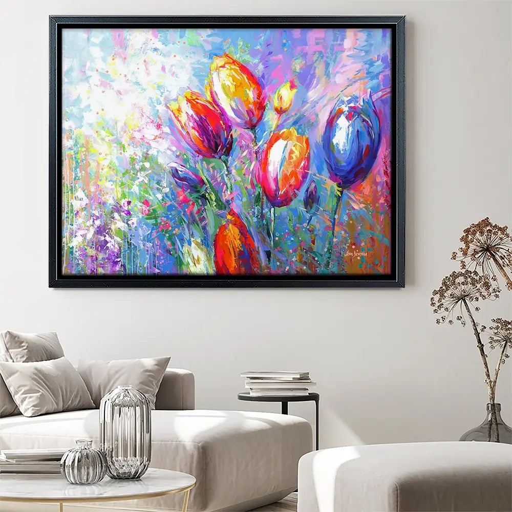 Colourful Tulips Canvas Print Colourful Tulips Canvas Print wall art product Leon Devenice