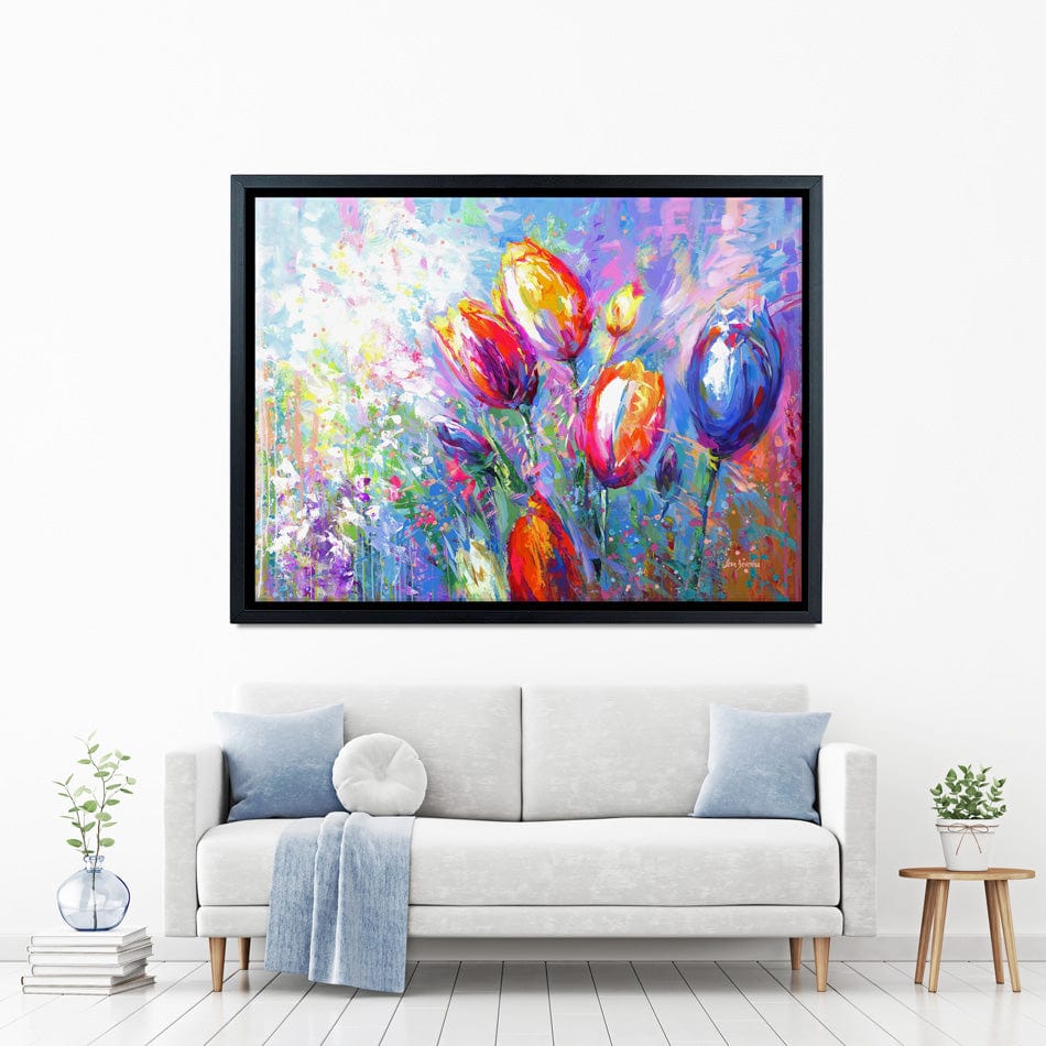 Colourful Tulips Canvas Print wall art product Leon Devenice