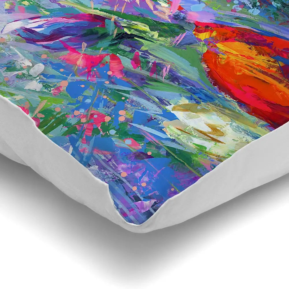 Colourful Tulips Cushion Colourful Tulips Cushion wall art product Art Print Shop