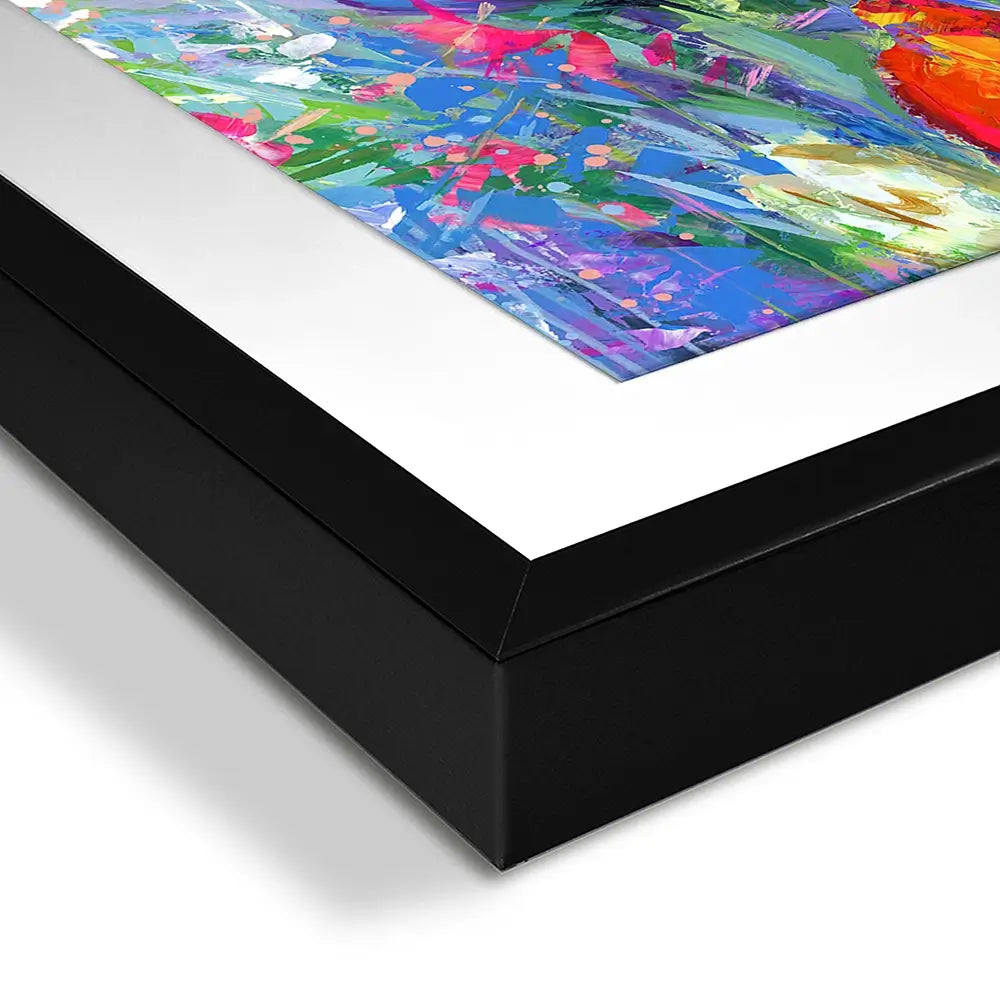 Colourful Tulips Square Framed Art Print Colourful Tulips Square Framed Art Print wall art product Art Print Shop