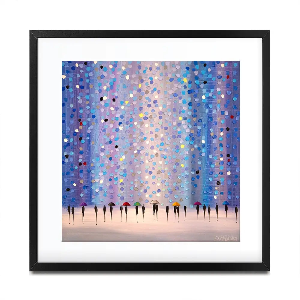 Colourful Umbrellas Against Purple Framed Art Print Colourful Umbrellas Against Purple Framed Art Print wall art product Ekaterina Ermilkina