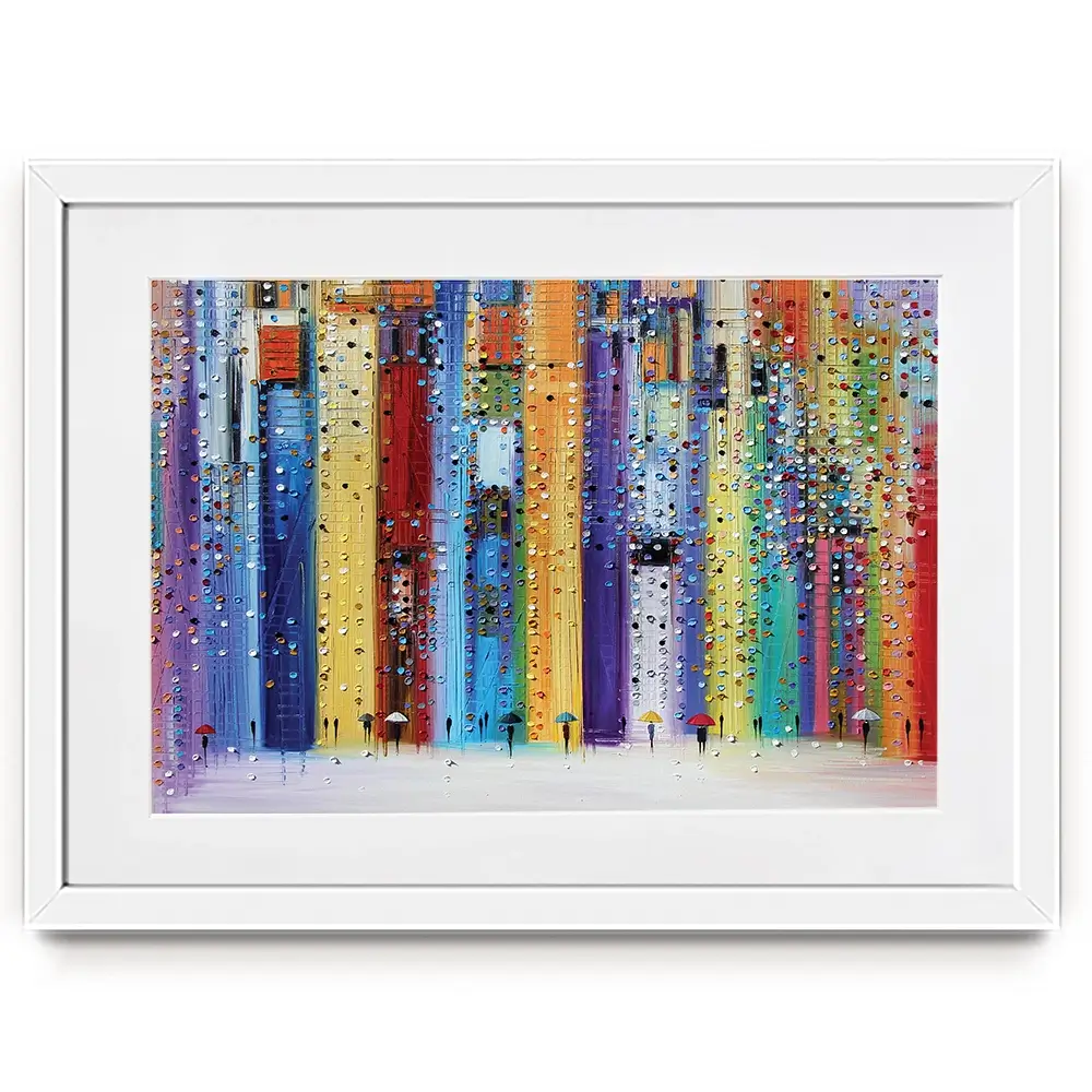 Colourful Umbrellas Framed Art Print Colourful Umbrellas Framed Art Print wall art product Ekaterina Ermilkina