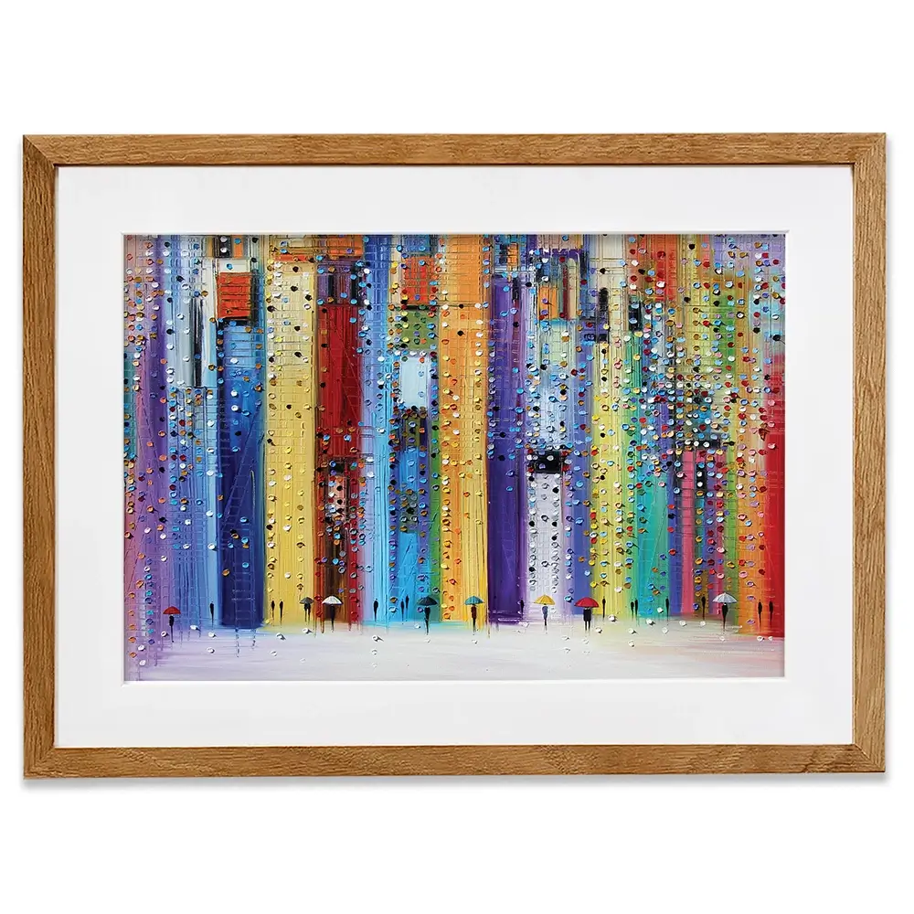 Colourful Umbrellas Framed Art Print Colourful Umbrellas Framed Art Print wall art product Ekaterina Ermilkina