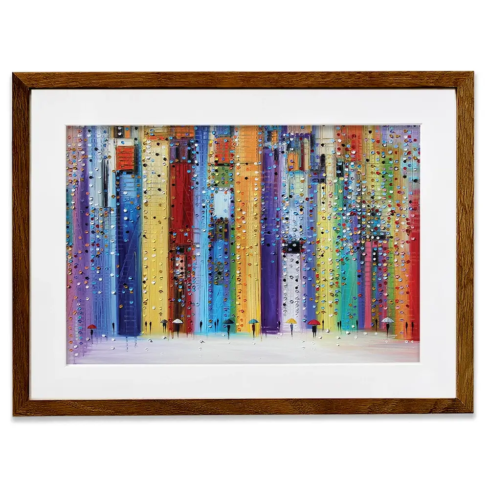 Colourful Umbrellas Framed Art Print Colourful Umbrellas Framed Art Print wall art product Ekaterina Ermilkina