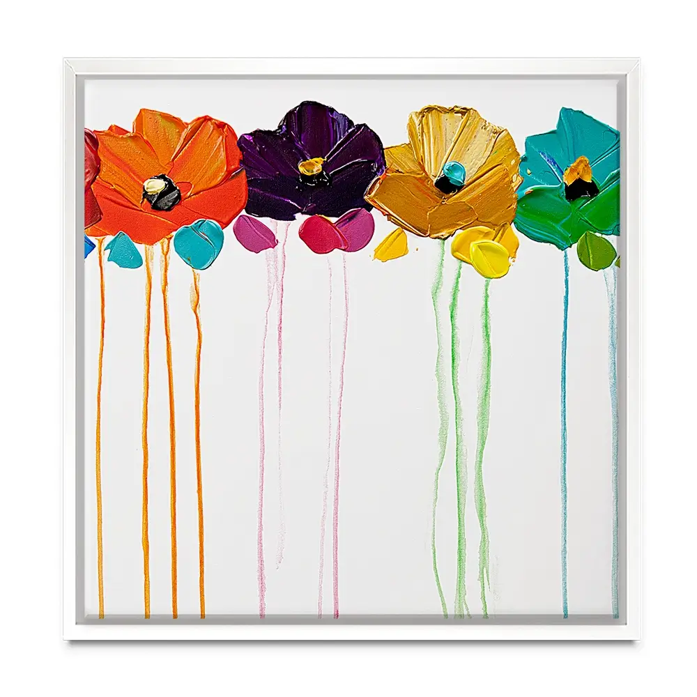 Colours On My Wall Square Canvas Print Colours On My Wall Square Canvas Print wall art product Art Print Shop