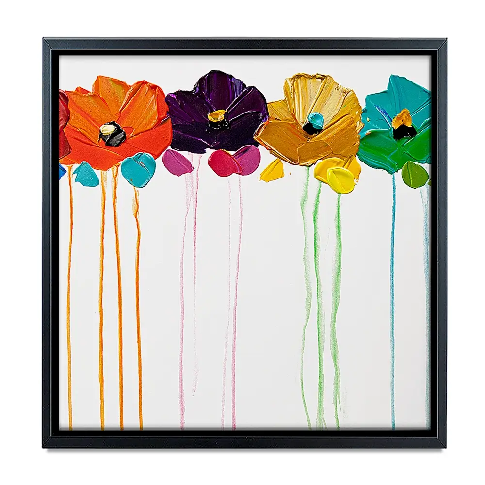 Colours On My Wall Square Canvas Print Colours On My Wall Square Canvas Print wall art product Art Print Shop