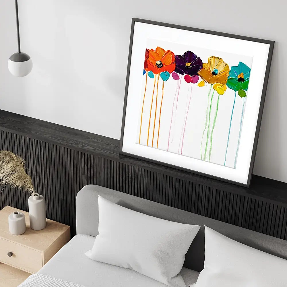 Colours On My Wall Square Framed Art Print Colours On My Wall Square Framed Art Print wall art product Art Print Shop