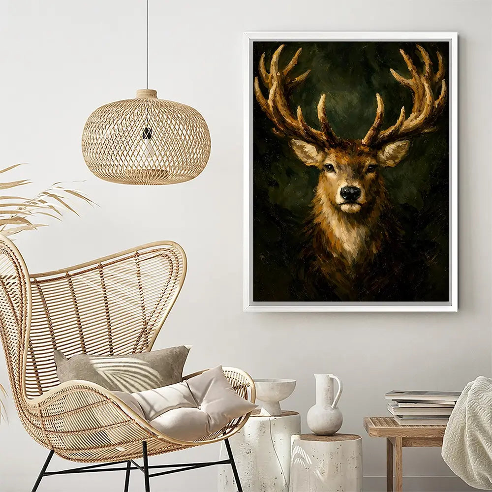Commanding Deer Canvas Print Commanding Deer Canvas Print wall art product IAmHomeStudio