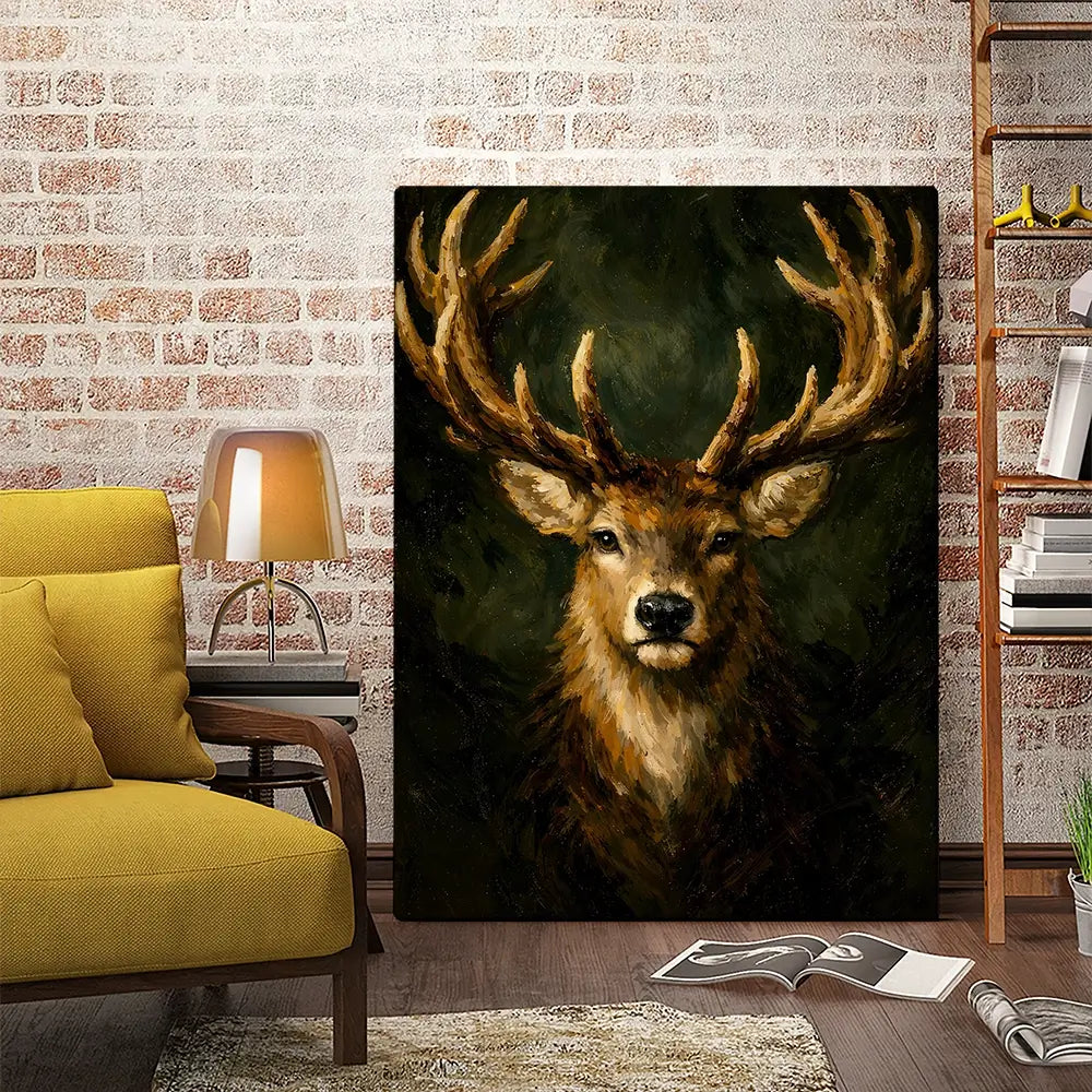 Commanding Deer Canvas Print Commanding Deer Canvas Print wall art product IAmHomeStudio