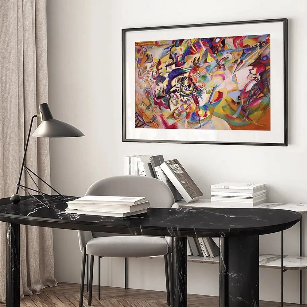 Composition 7 Framed Art Print Composition 7 Framed Art Print | Composition 7 Artwork wall art product Wassily Kandinsky