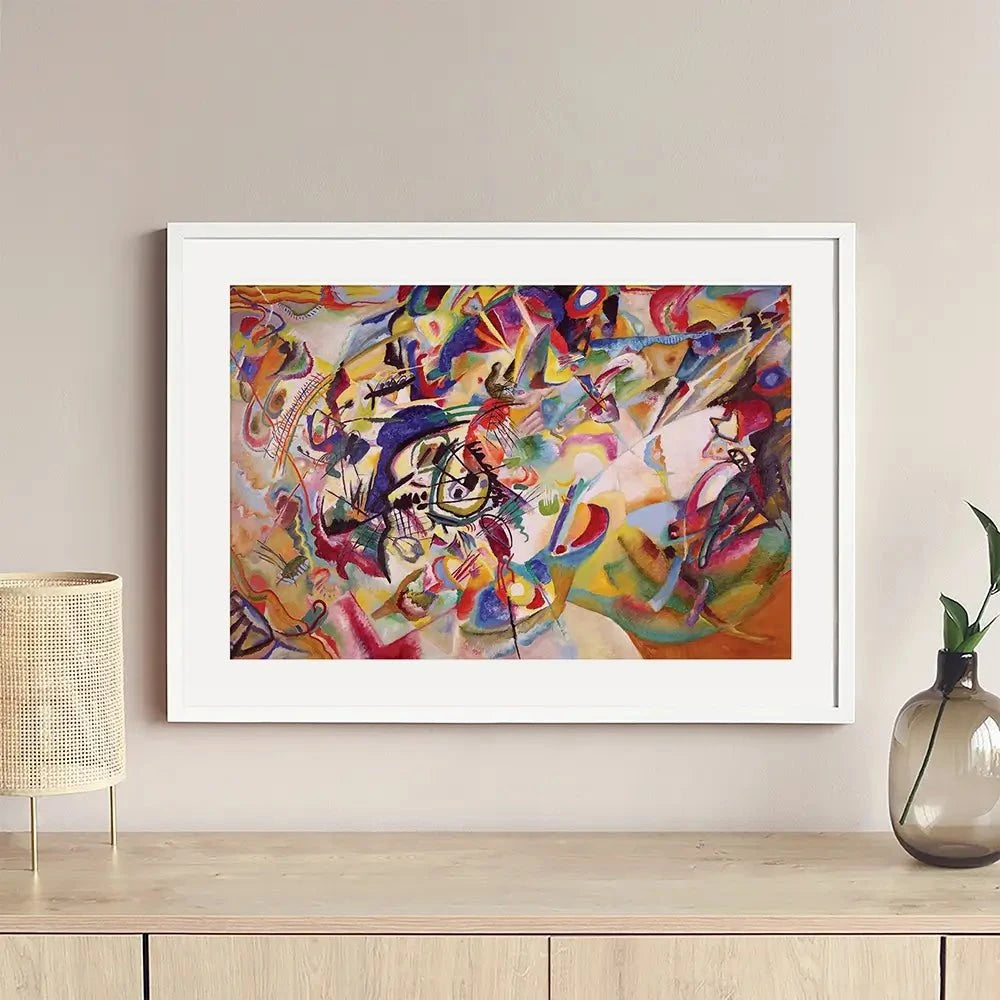 Composition 7 Framed Art Print Composition 7 Framed Art Print | Composition 7 Artwork wall art product Wassily Kandinsky