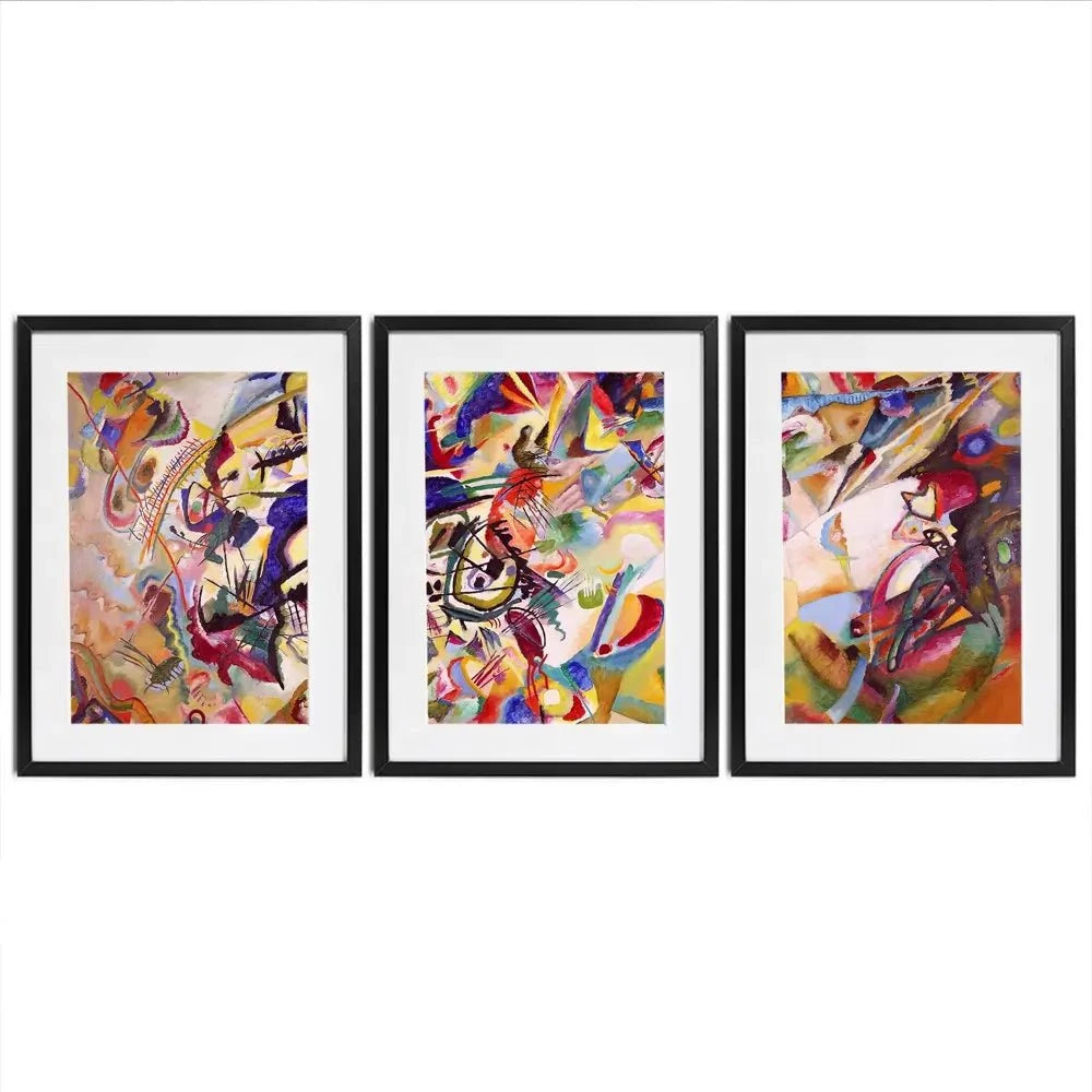 Composition 7 Framed Art Print Trio Composition 7 Framed Art Print Trio wall art product Wassily Kandinsky