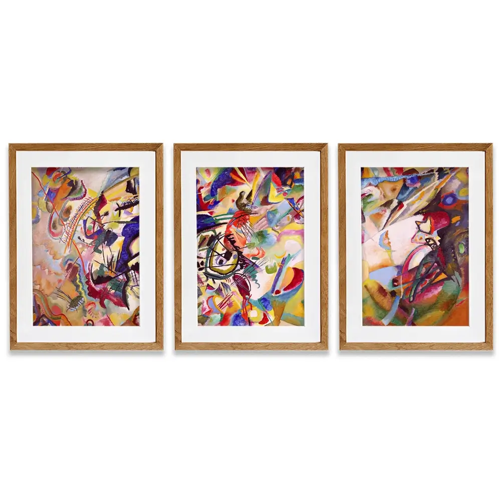 Composition 7 Framed Art Print Trio Composition 7 Framed Art Print Trio wall art product Wassily Kandinsky