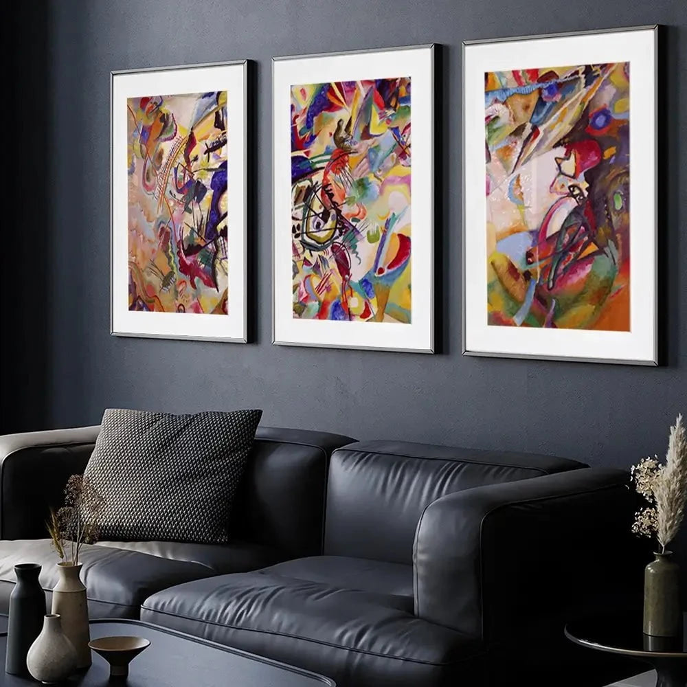 Composition 7 Framed Art Print Trio Composition 7 Framed Art Print Trio wall art product Wassily Kandinsky