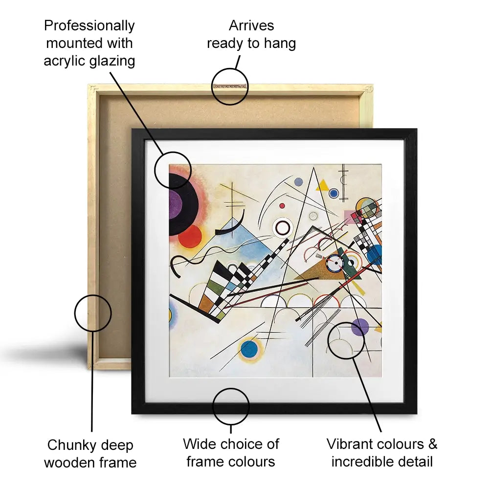 Composition 8 Square Framed Art Print Composition 8 Square Framed Art Print wall art product Wassily Kandinsky