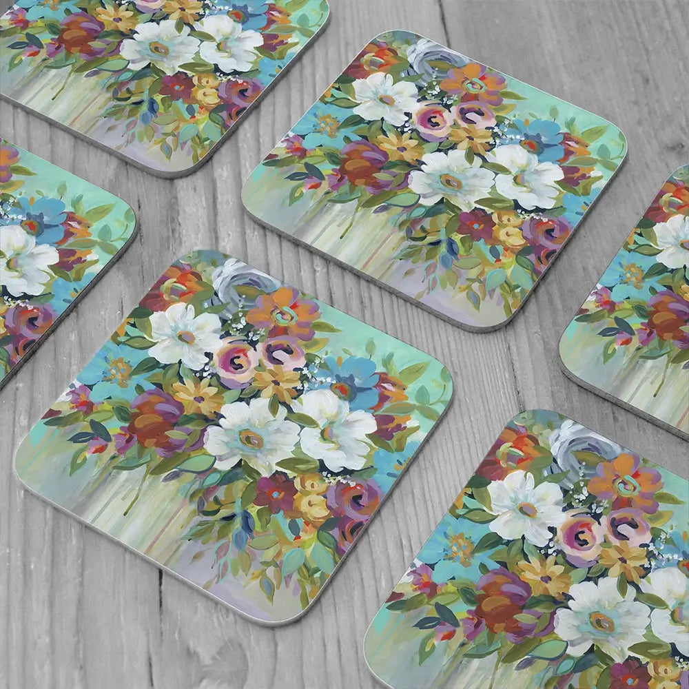 Confetti Bouquet Coaster Set Confetti Bouquet Coaster Set wall art product Carol Robinson