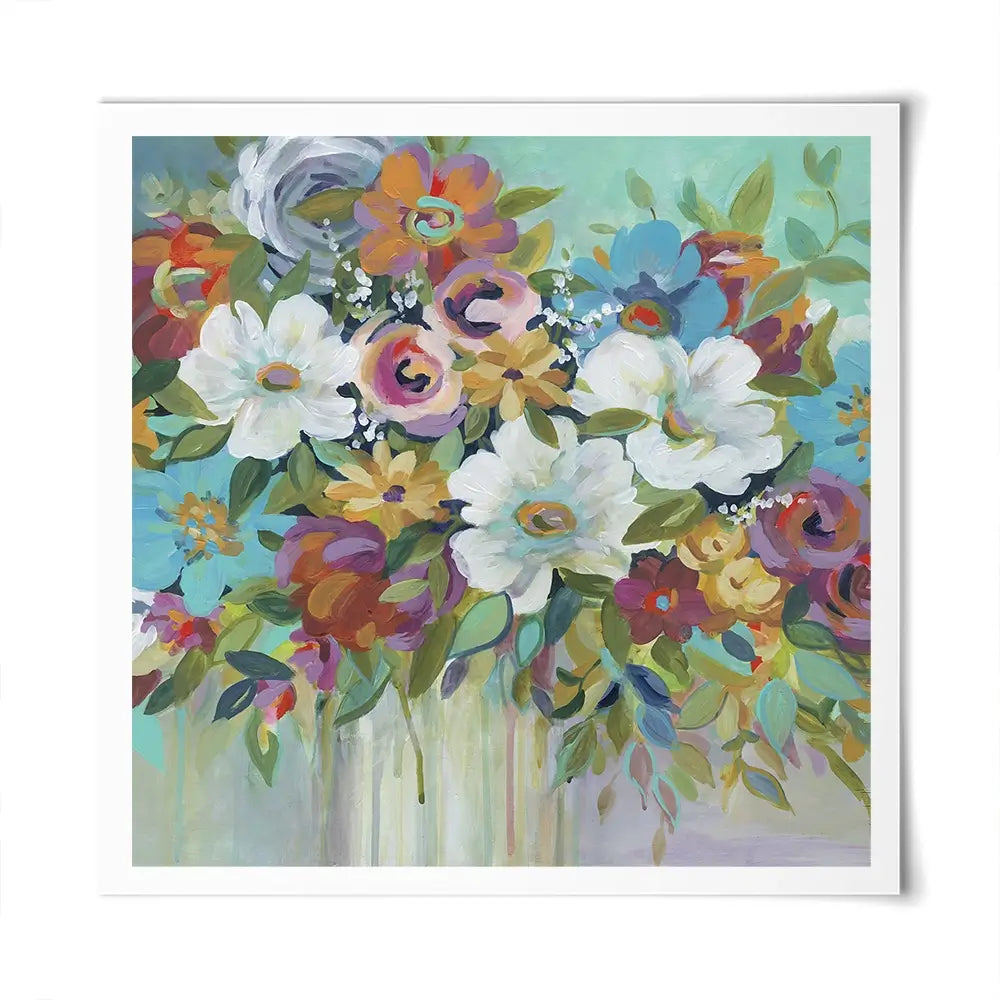 Confetti Bouquet Square Art Print Confetti Bouquet Square Art Print wall art product Carol Robinson