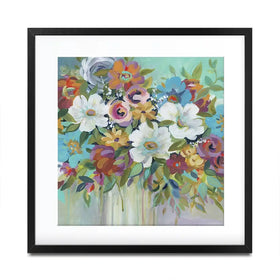 Confetti Bouquet Square Framed Art Print Confetti Bouquet Square Framed Art Print wall art product Carol Robinson