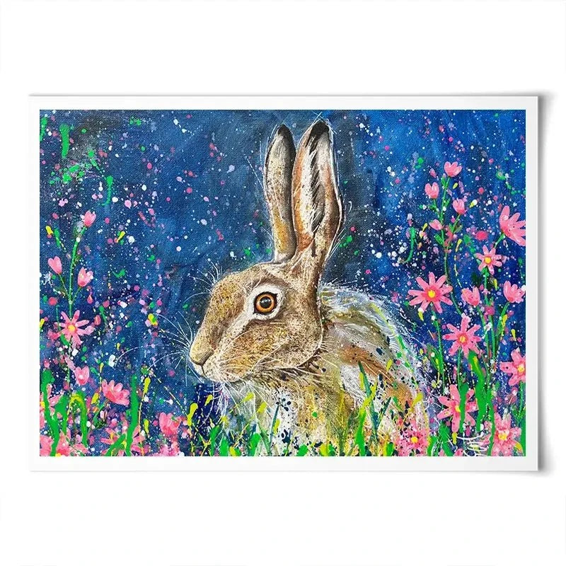 Contemplative Hare Art Print Contemplative Hare Art Print wall art product Jane Brookshaw