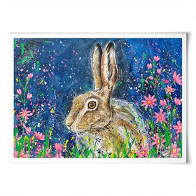 Contemplative Hare Art Print Contemplative Hare Art Print wall art product Jane Brookshaw