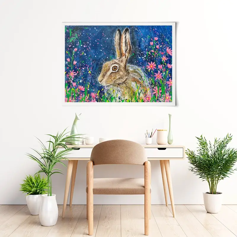 Contemplative Hare Art Print Contemplative Hare Art Print wall art product Jane Brookshaw