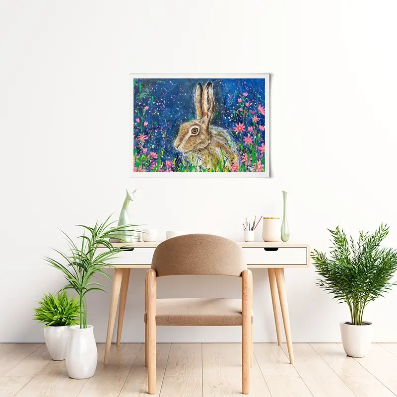 Contemplative Hare Art Print Contemplative Hare Art Print wall art product Jane Brookshaw