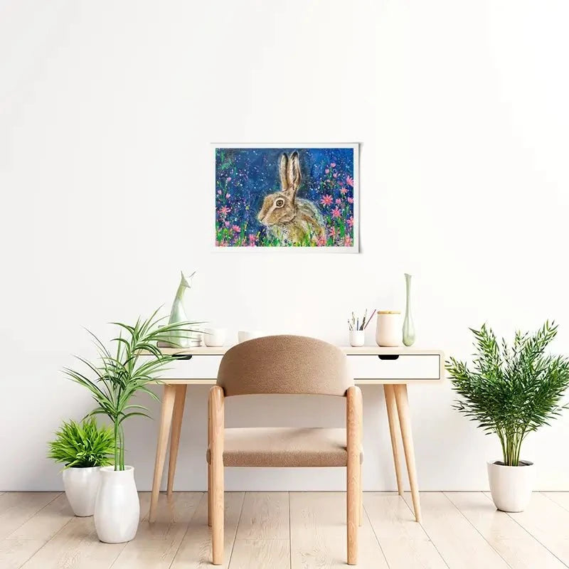 Contemplative Hare Art Print Contemplative Hare Art Print wall art product Jane Brookshaw
