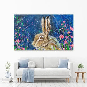 Contemplative Hare Canvas Print Contemplative Hare Canvas Print wall art product Jane Brookshaw