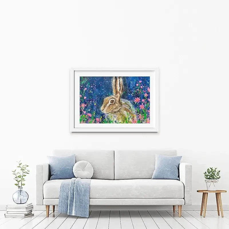 Contemplative Hare Framed Art Print Contemplative Hare Framed Art Print wall art product Jane Brookshaw
