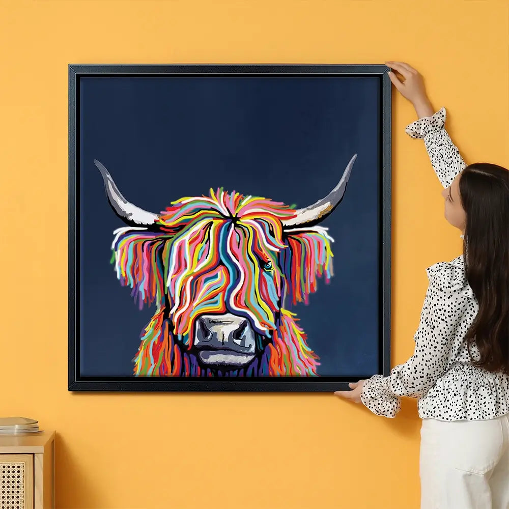 Coo In Navy Blue Oversized Canvas Print Coo In Navy Blue Oversized Canvas Print wall art product Art Print Shop