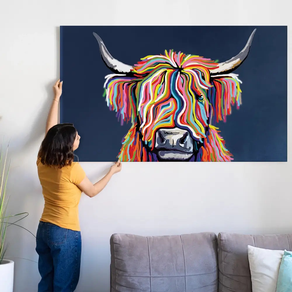 Coo In Navy Blue Oversized Canvas Print Coo In Navy Blue Oversized Canvas Print wall art product Art Print Shop