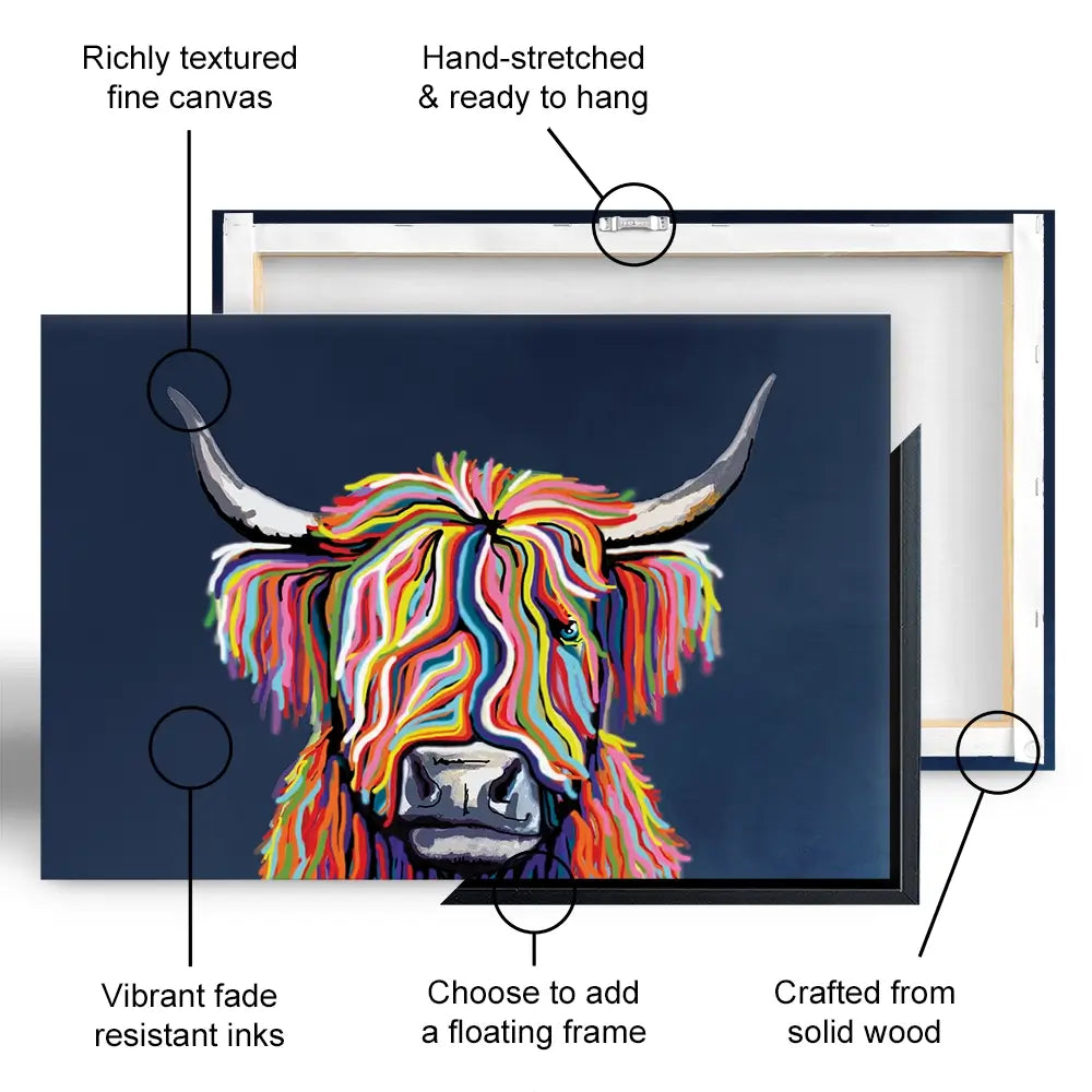 Coo In Navy Blue Oversized Canvas Print Coo In Navy Blue Oversized Canvas Print wall art product Independent