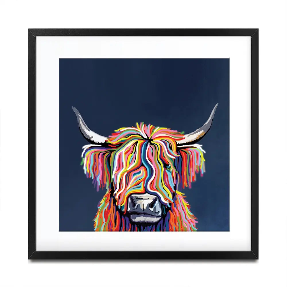Coo In Navy Blue Square Framed Art Print Coo In Navy Blue Square Framed Art Print wall art product Independent