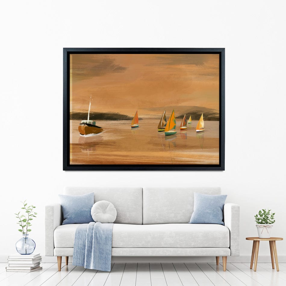 Copper Boats Canvas Print wall art product Aimee Linzi