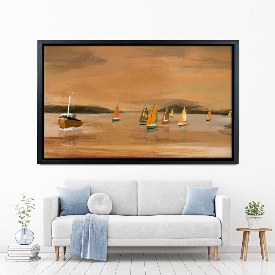 Copper Boats Canvas Print wall art product Aimee Linzi