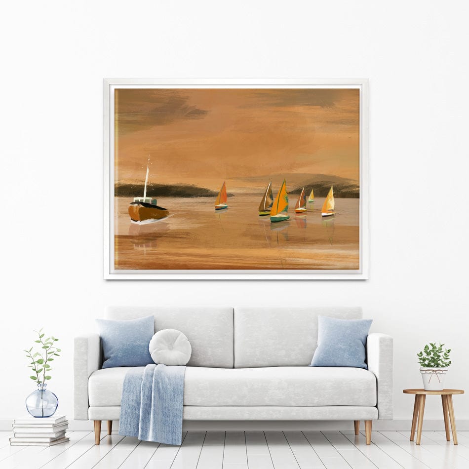 Copper Boats Canvas Print wall art product Aimee Linzi