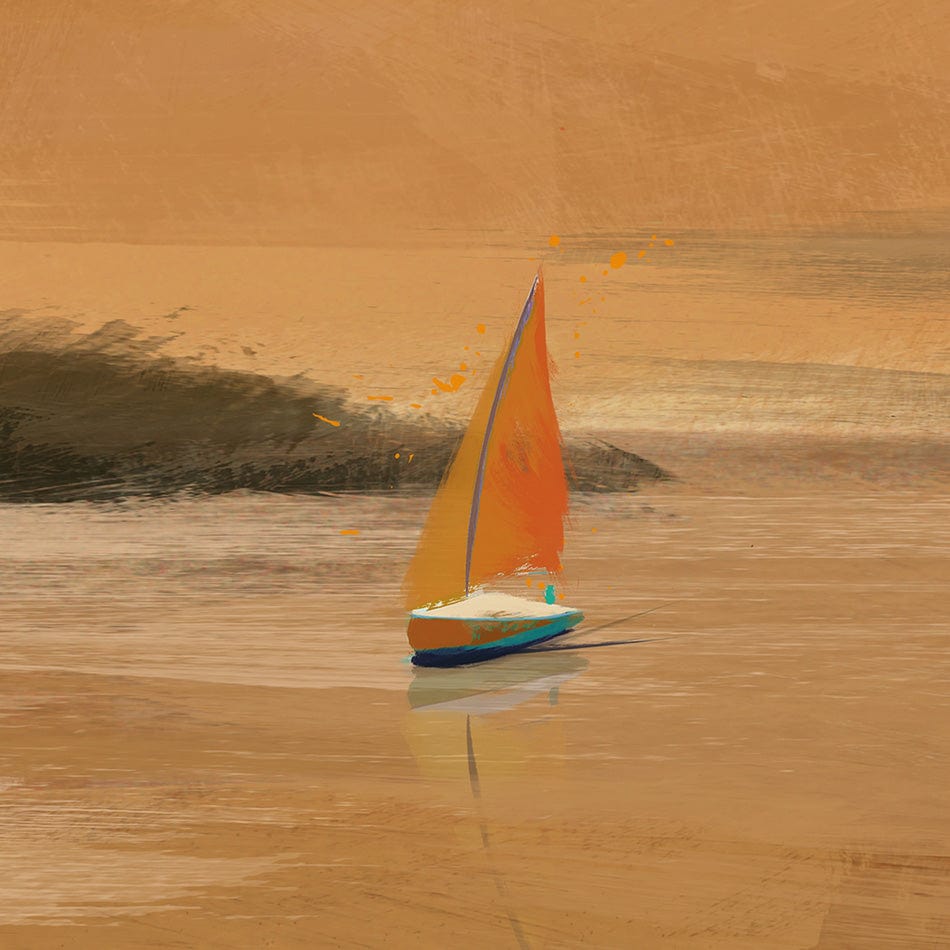 Copper Boats Canvas Print wall art product Aimee Linzi