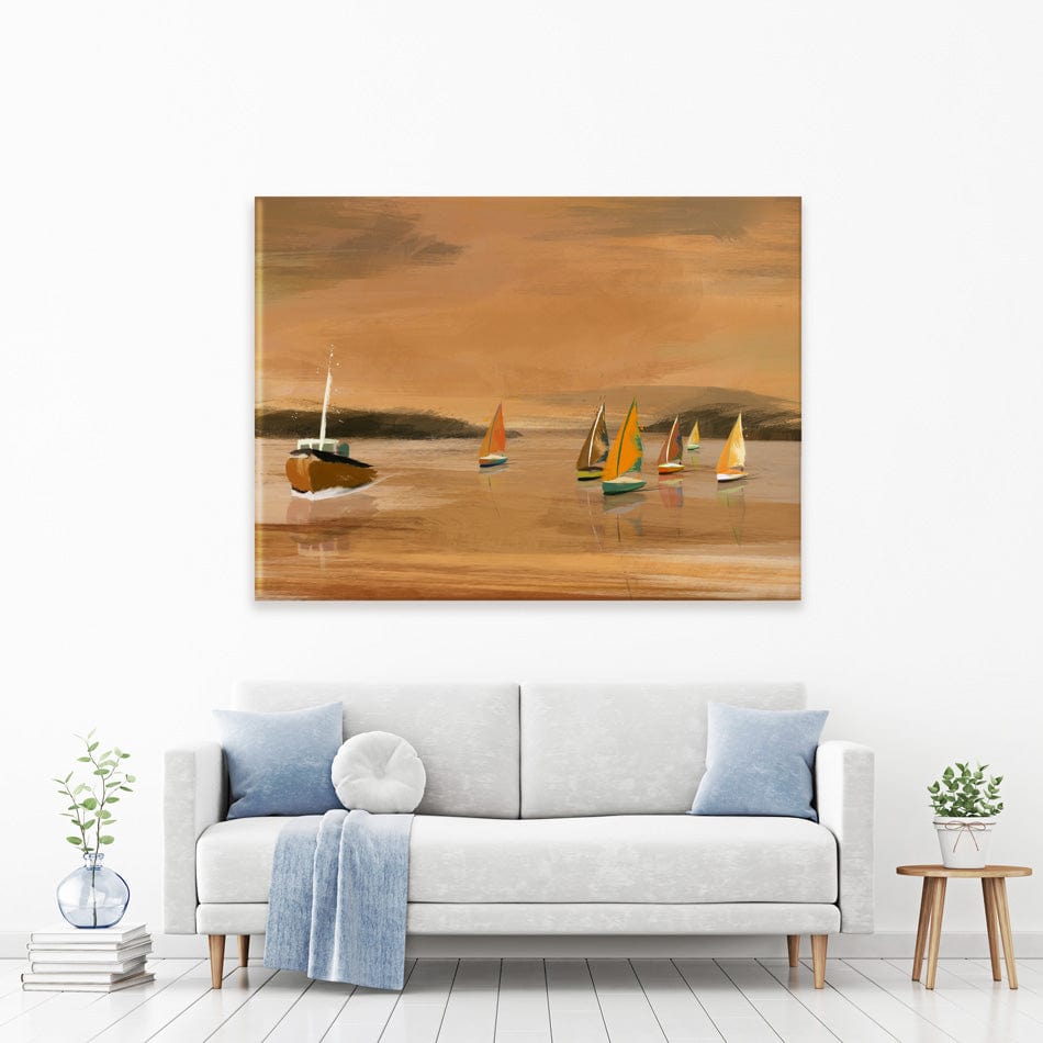 Copper Boats Canvas Print wall art product Aimee Linzi