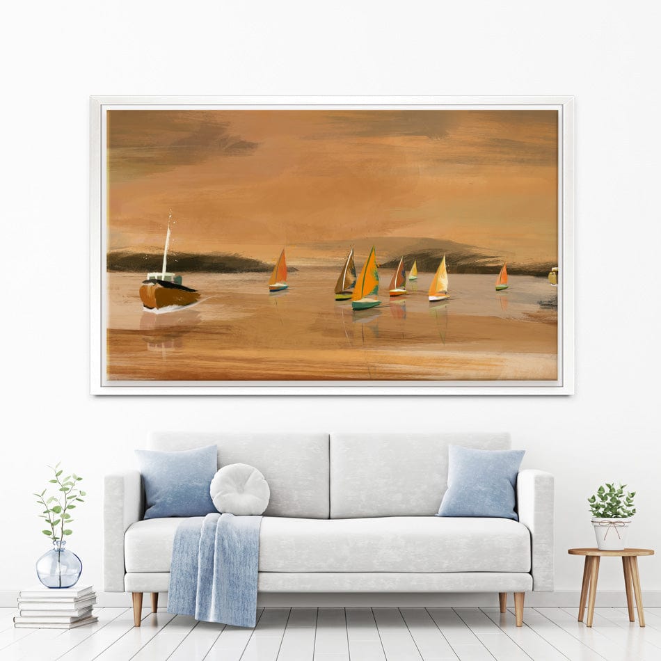 Copper Boats Canvas Print wall art product Aimee Linzi