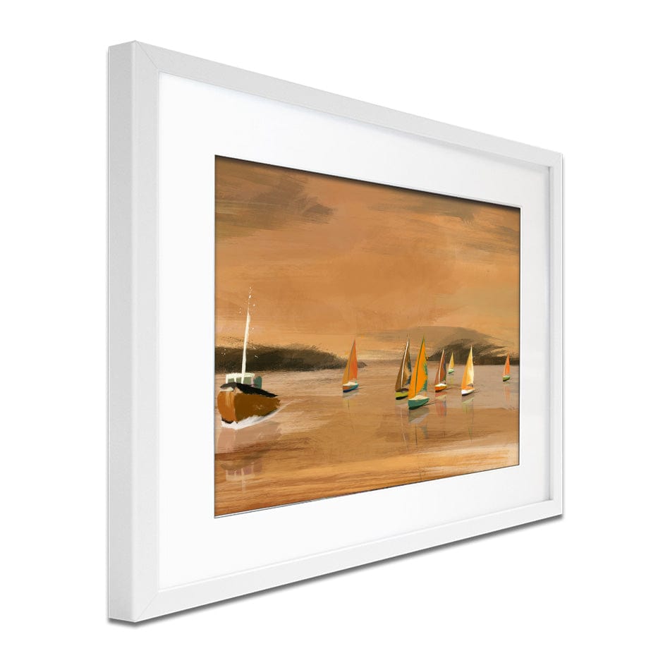 Copper Boats Framed Art Print Copper Boats Framed Art Print wall art product Aimee Linzi