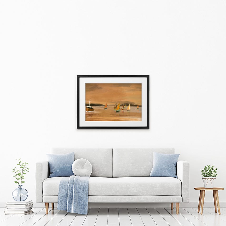 Copper Boats Framed Art Print wall art product Aimee Linzi
